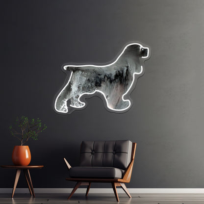 Cocker Spaniel Art Wall Artwork Neon Signs