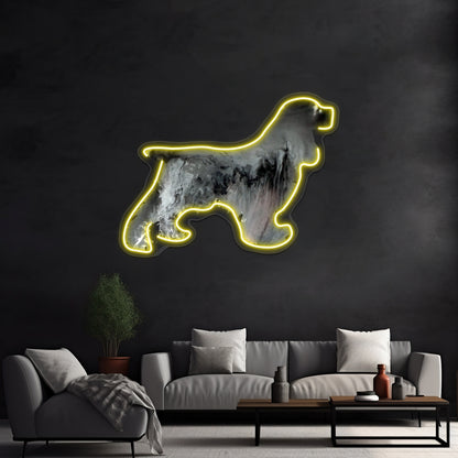 Cocker Spaniel Art Wall Artwork Neon Signs