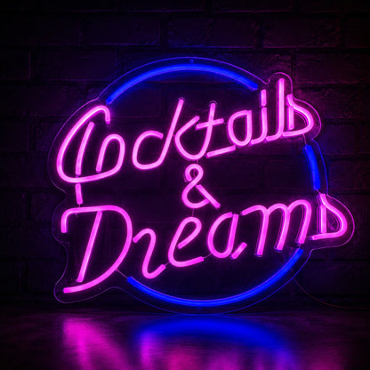 Cocktail And Dreams LED Neon Sign - 01 Original Product Image