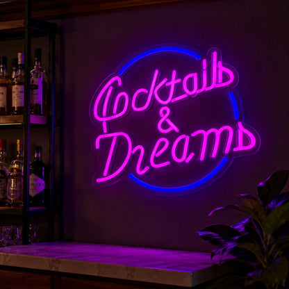 Cocktail And Dreams LED Neon Sign - 03 Real Lifestyle Scene