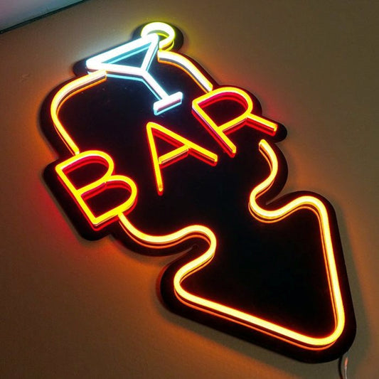 Cocktail Bar Arrow Led Sign Business Neon Sign