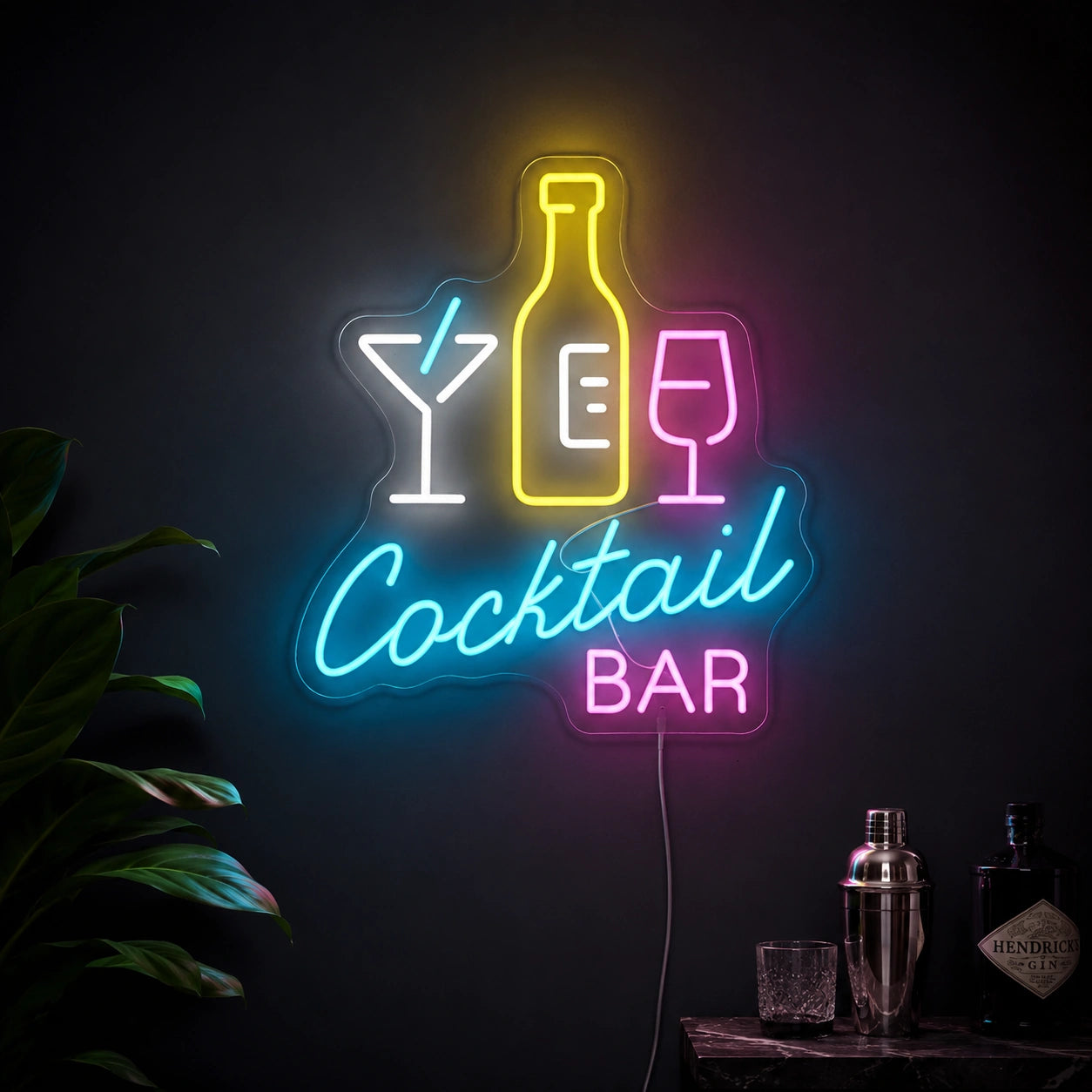 Cocktail Bar Bottles Neon Sign LED Neon Sign high-converting product image