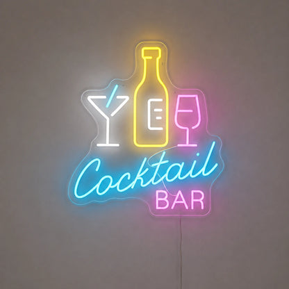 Cocktail Bar Bottles Neon Sign LED Neon Sign main product image