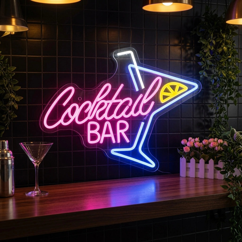 Cocktail Bar Business LED Neon Sign - 02 High-Converting Product Image