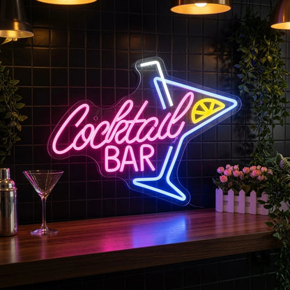 Cocktail Bar Business LED Neon Sign - 02 High-Converting Product Image
