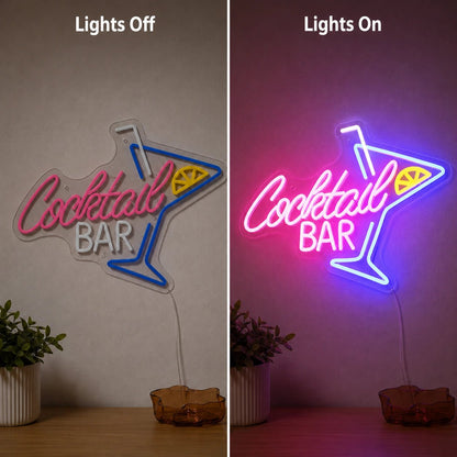 Cocktail Bar Floor Man Cave LED Neon Sign - Shineneon