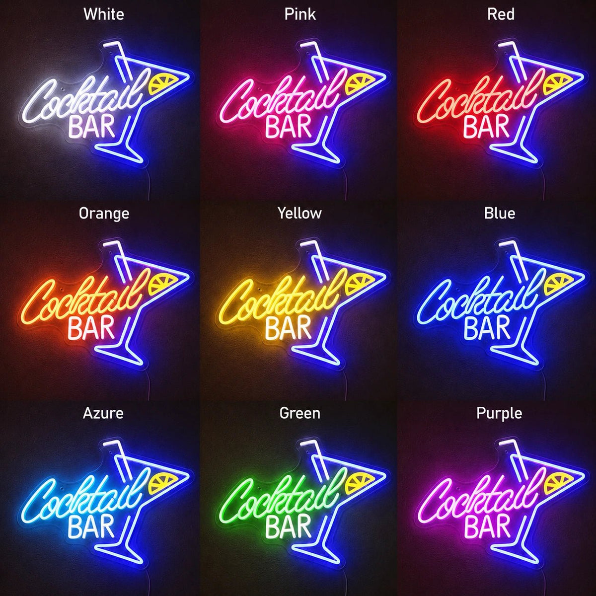 Cocktail Bar Floor Man Cave LED Neon Sign - Shineneon