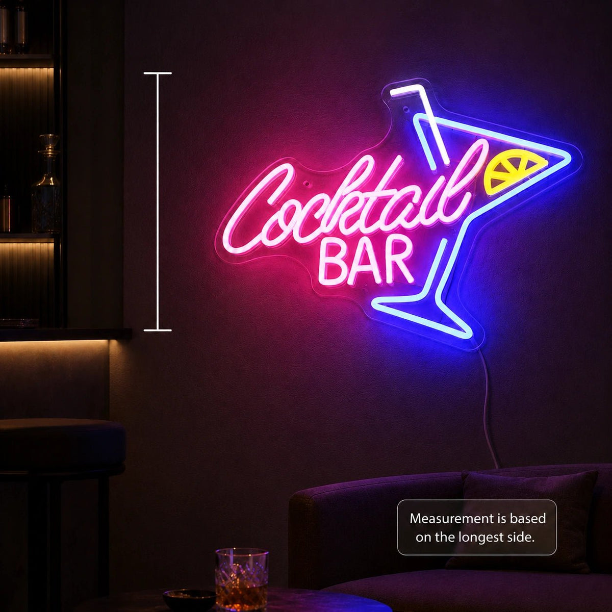Cocktail Bar Floor Man Cave LED Neon Sign - Shineneon