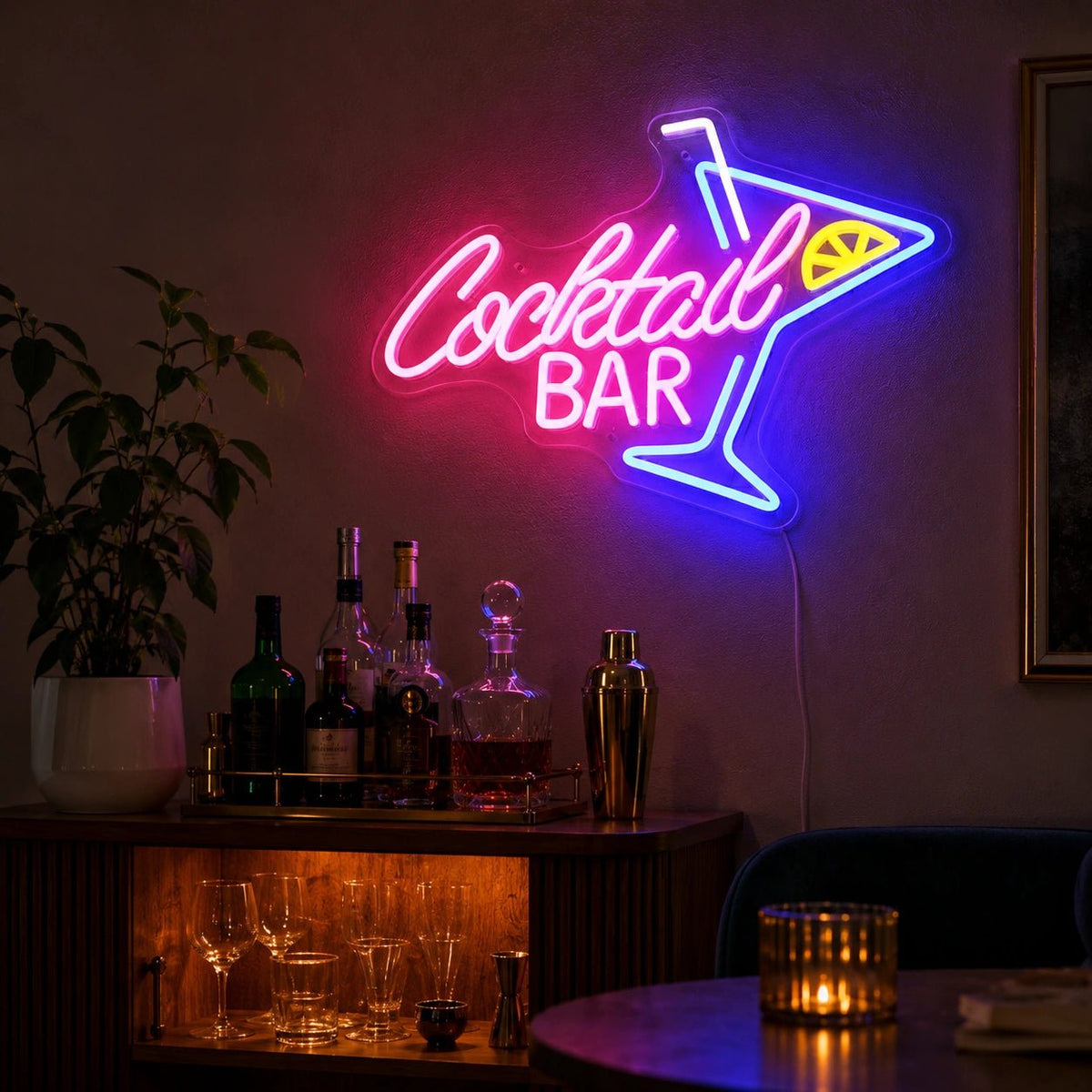 Cocktail Bar Floor Man Cave LED Neon Sign - Shineneon