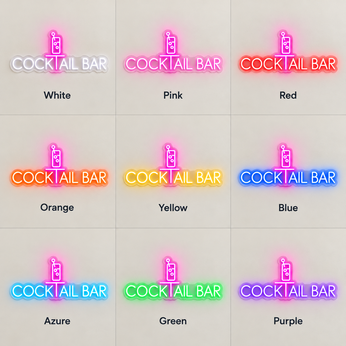 Cocktail Bar Highball LED Neon Sign