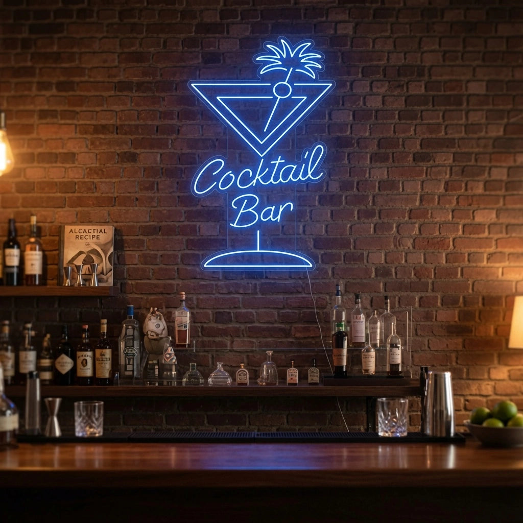 Cocktail Bar LED Neon Sign Home Decor - 03 Real Lifestyle Scene