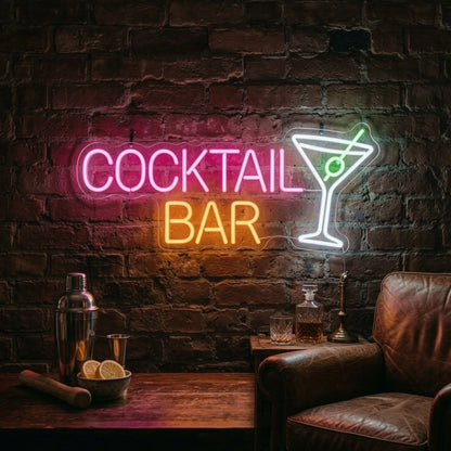 Cocktail Bar LED Neon Sign Wall Neon Sign - 03 Real Lifestyle Scene