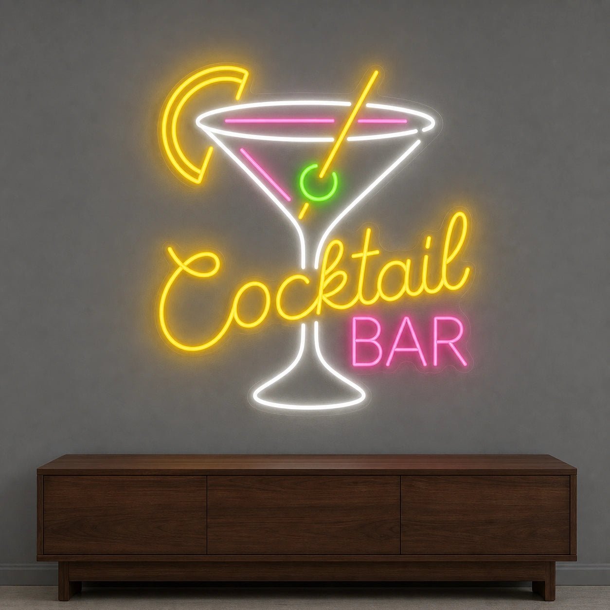 Cocktail Bar Martini LED Neon Sign Garage Neon Sign - Shineneon