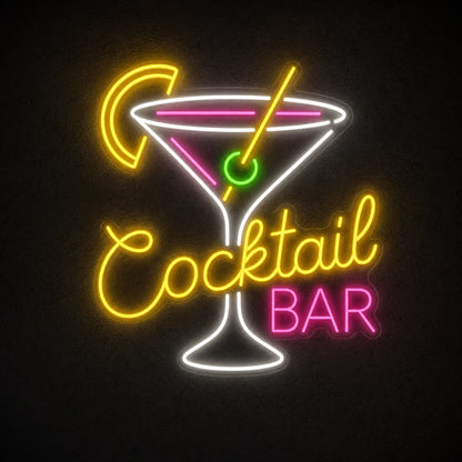 Cocktail Bar Martini LED Neon Sign Man Cave Neon Sign main product image