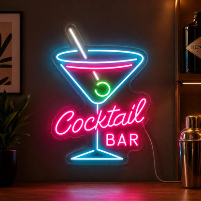Cocktail Bar Martini Neon Sign LED Neon Sign high-converting product image