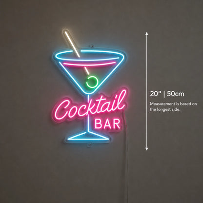 Cocktail Bar Martini Neon Sign LED Neon Sign size image