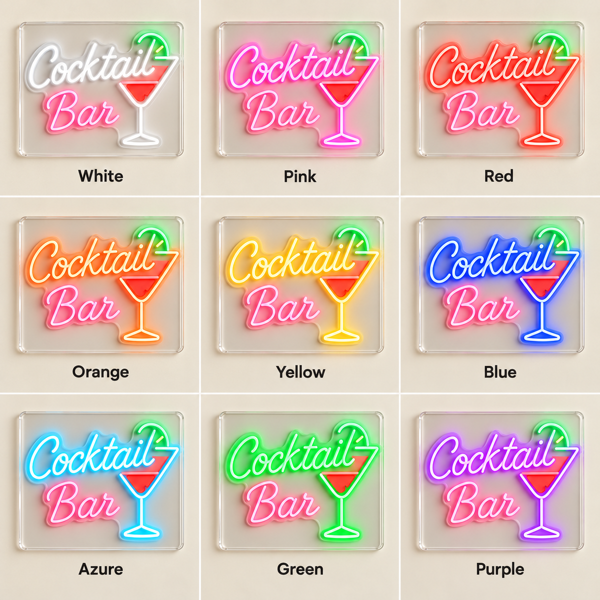 Cocktail Bar LED Neon Sign