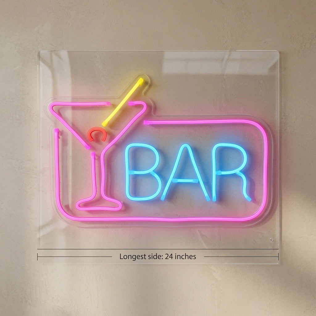 Cocktail Bar Shop Wall Art LED Neon Sign - 04 Size Image