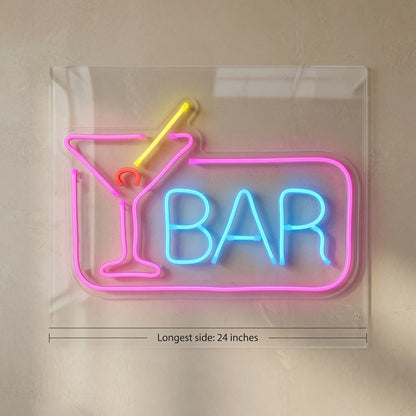 Cocktail Bar Shop Wall Art LED Neon Sign - 04 Size Image