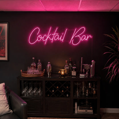 Cocktail Bar Wall LED Neon Sign - 03 Real Lifestyle Scene