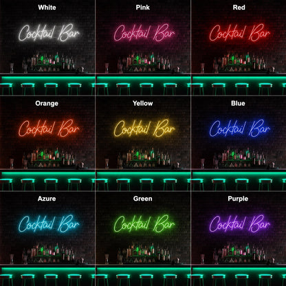 Cocktail Bar Wall LED Neon Sign - 05 Color Grid