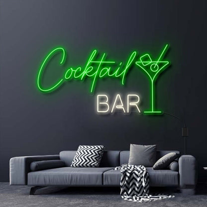 Cocktail Bar With Martini Drink Neon Sign For Bars And Social Spaces | Shineneon
