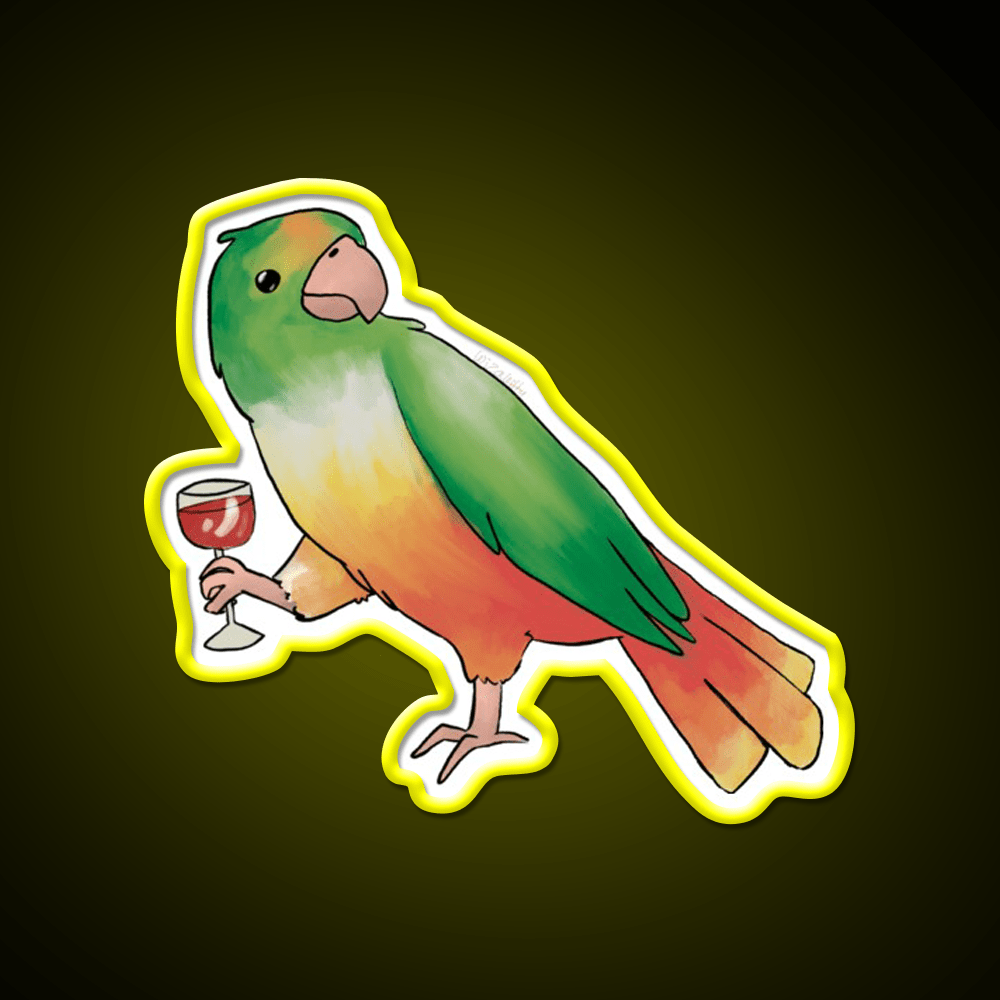 Cocktail Bird Cocktail Bar Decor Led Neon Sign Rgb Color - Shineneon