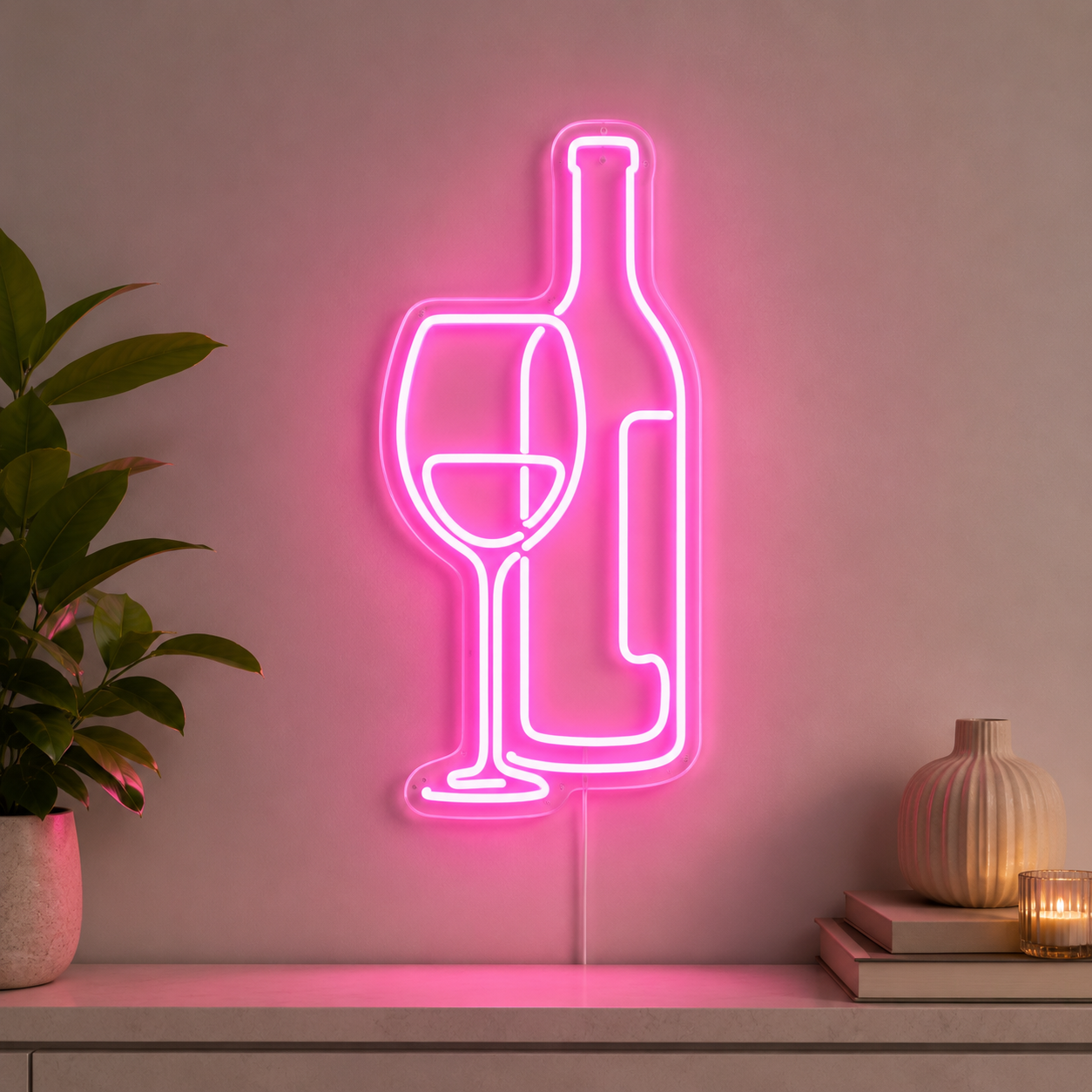 Cocktail Bottle Home Lounge LED Neon Sign main product image