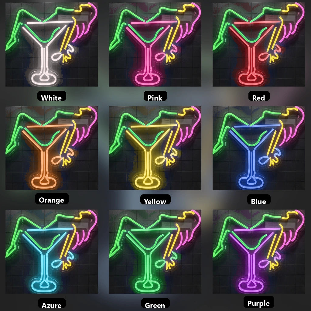 Cocktail Business LED Neon Sign - 05 Color Grid