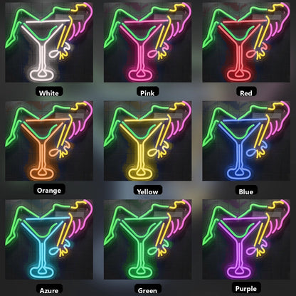 Cocktail Business LED Neon Sign - 05 Color Grid