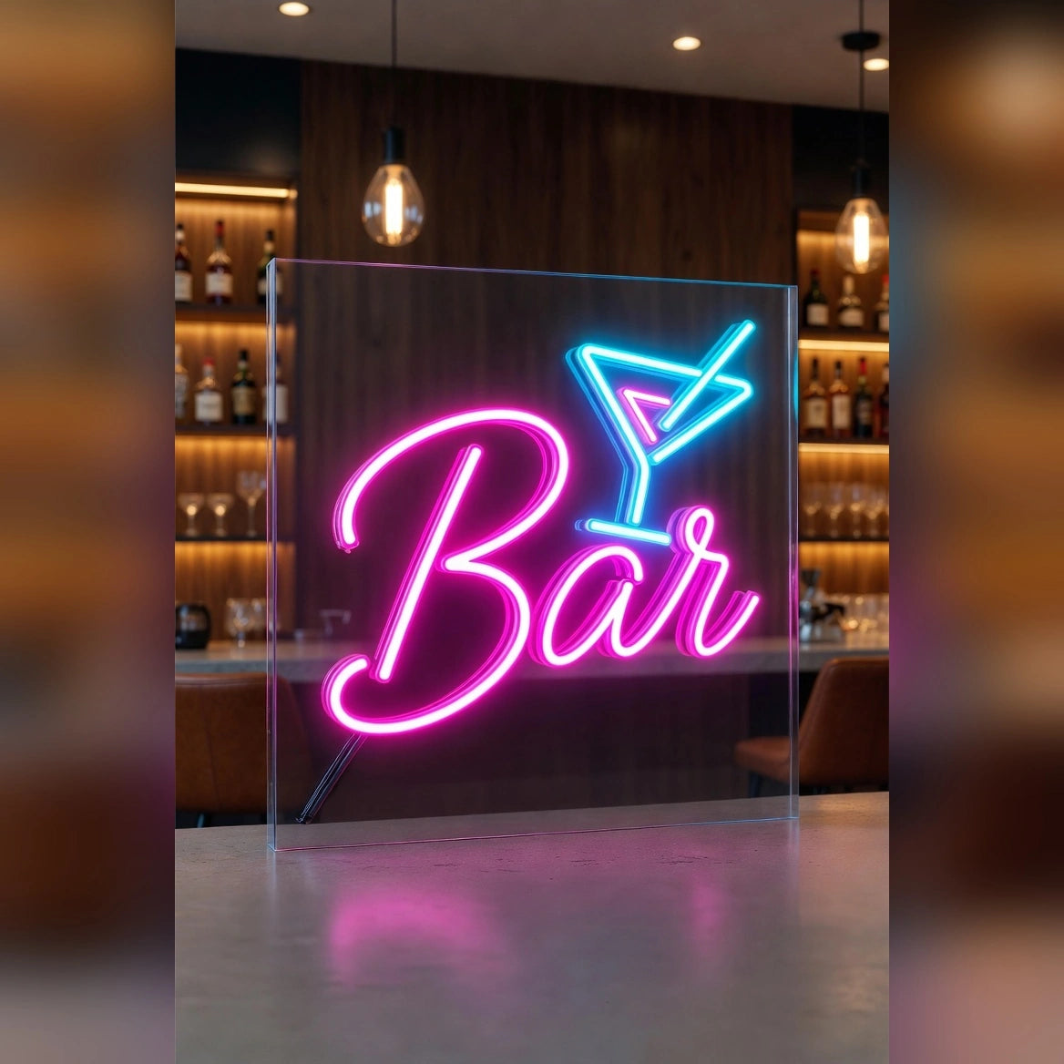 Cocktail Business LED Neon Sign Wall Decor - 03 Real Lifestyle Scene