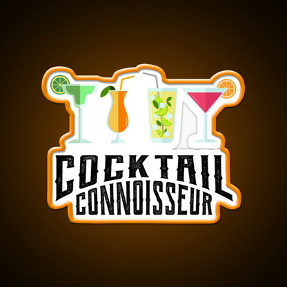 Cocktail Connoisseur Cool Cocktail Lover Bar Decor Led Neon Sign Rgb Color - LED neon sign view 6