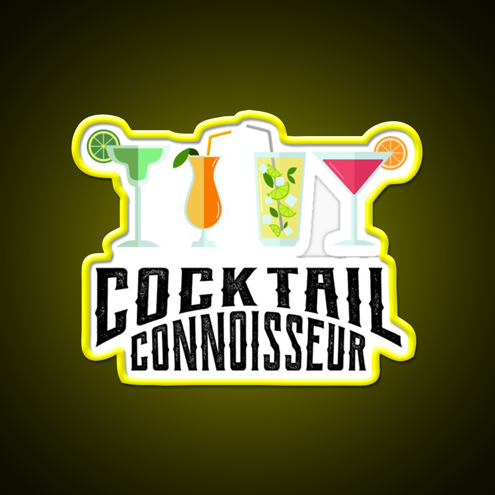 Cocktail Connoisseur Cool Cocktail Lover Bar Decor Led Neon Sign Rgb Color - LED neon sign view 7