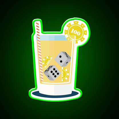 Cocktail Dice Cocktail Bar Decor Led Neon Sign Rgb Color - Shineneon