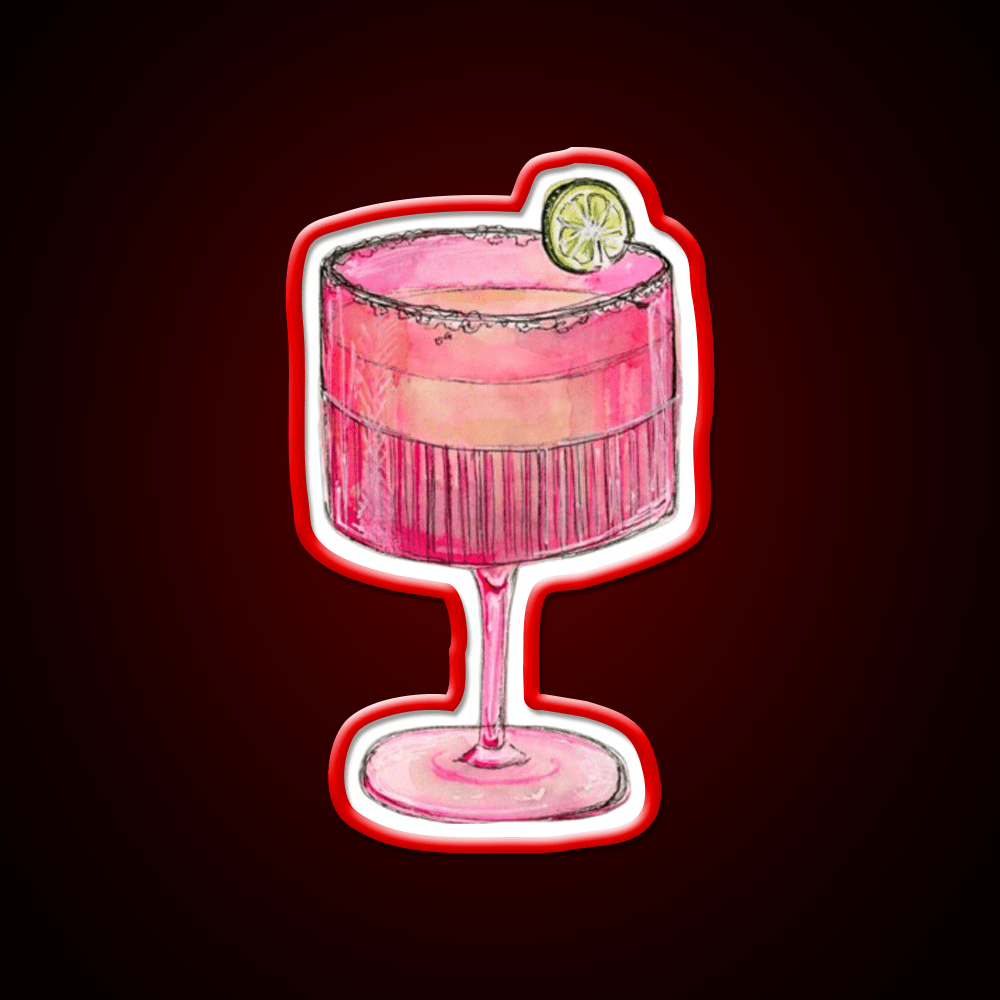 Cocktail Glass Cocktail Bar Decor Led Neon Sign Rgb Color - Shineneon