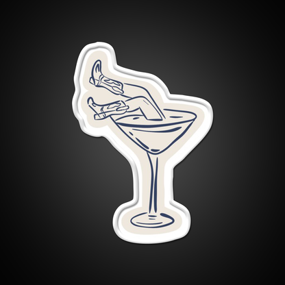 Cocktail Glass Costal Cowgirl Set Cocktail Bar Decor Led Neon Sign Rgb Color - LED neon sign view 11