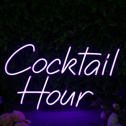 Cocktail Hour Purplr Neon Sign | Shineneon