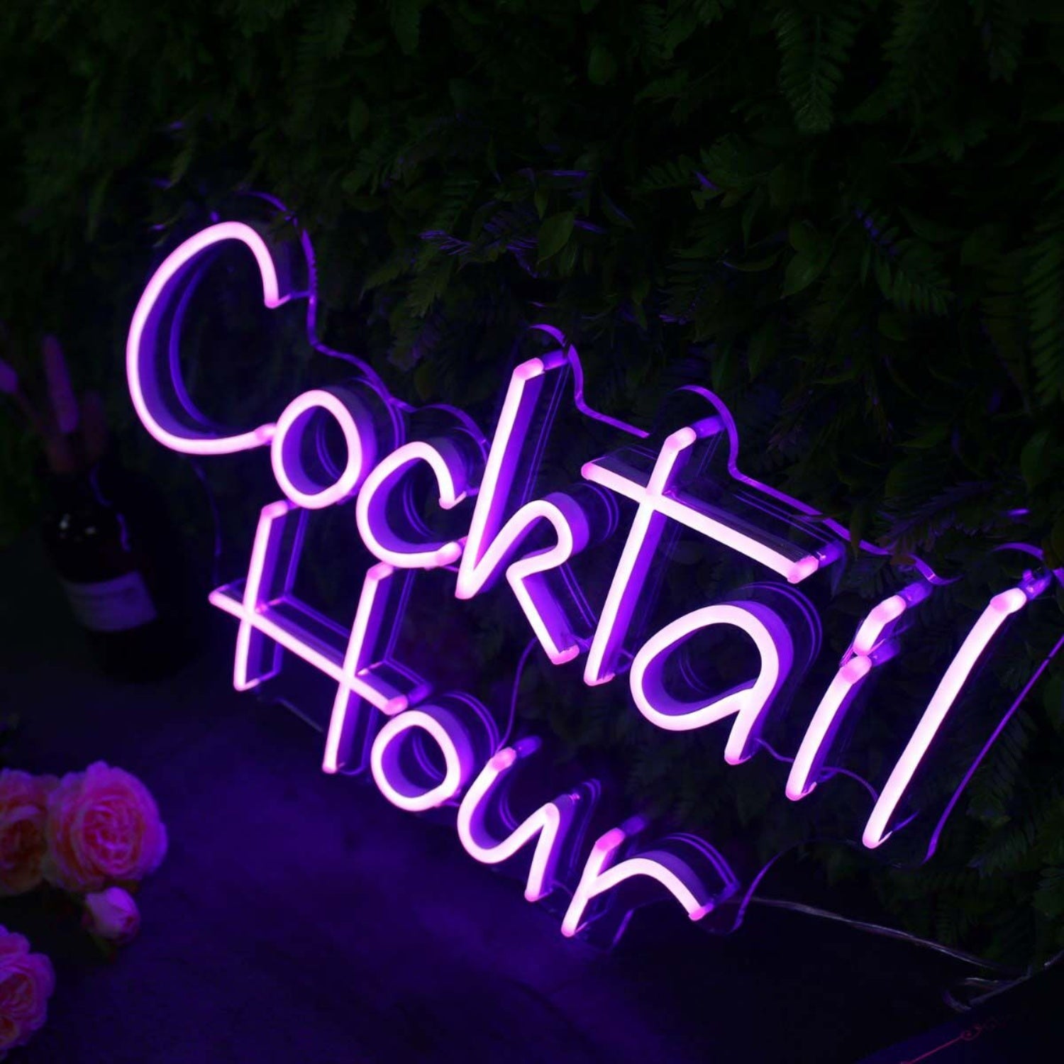 Cocktail Hour Purplr Neon Sign | Shineneon