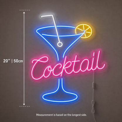 Cocktail Lemon Bar Led Neon Sign size image