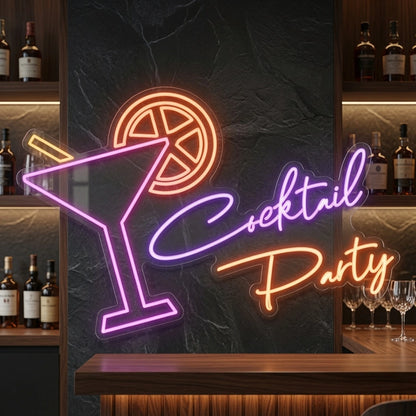 Cocktail Party LED Neon Sign Home Wall Art - 02 High-Converting Product Image