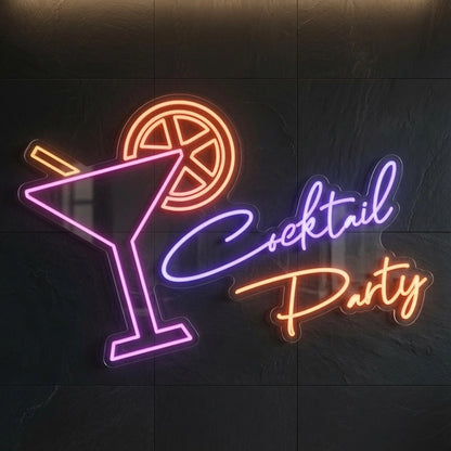 Cocktail Party LED Neon Sign Home Wall Art - 04 Size Image