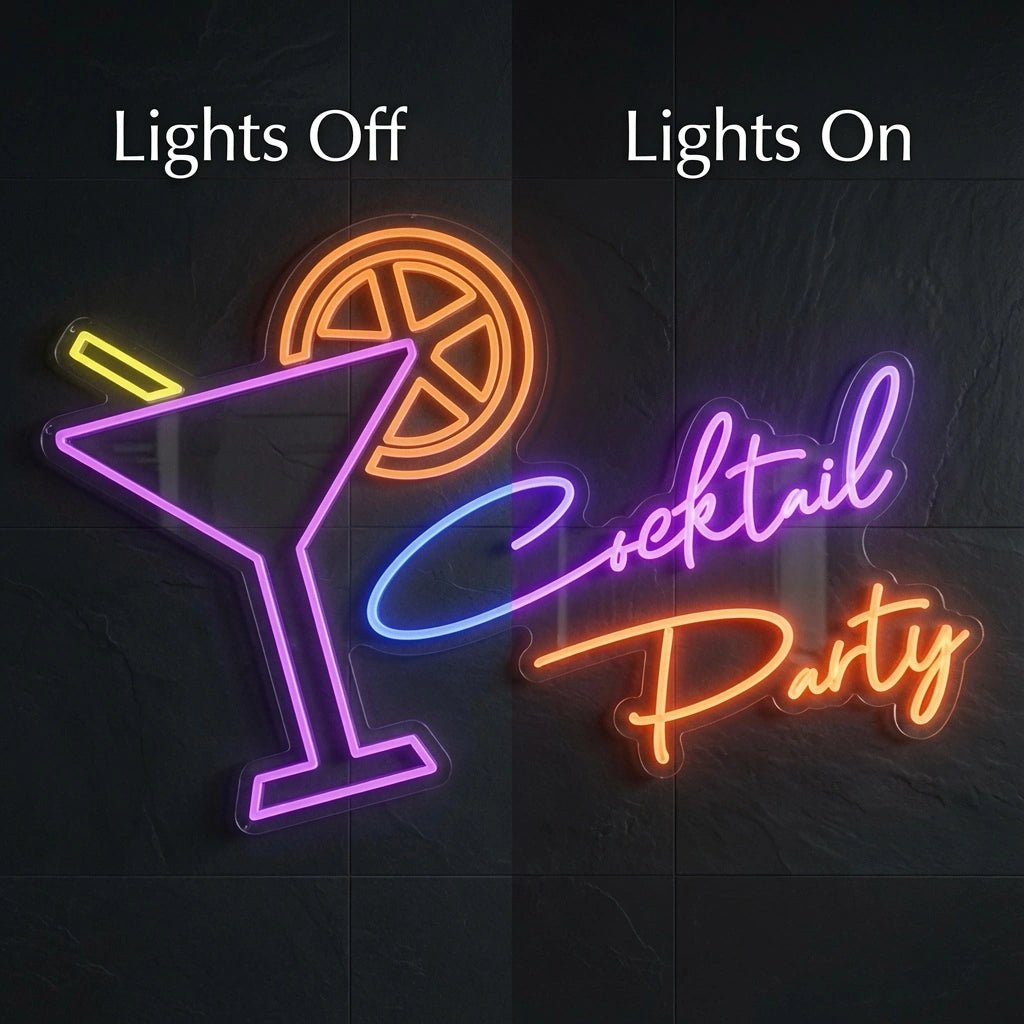 Cocktail Party LED Neon Sign Home Wall Art - Shineneon