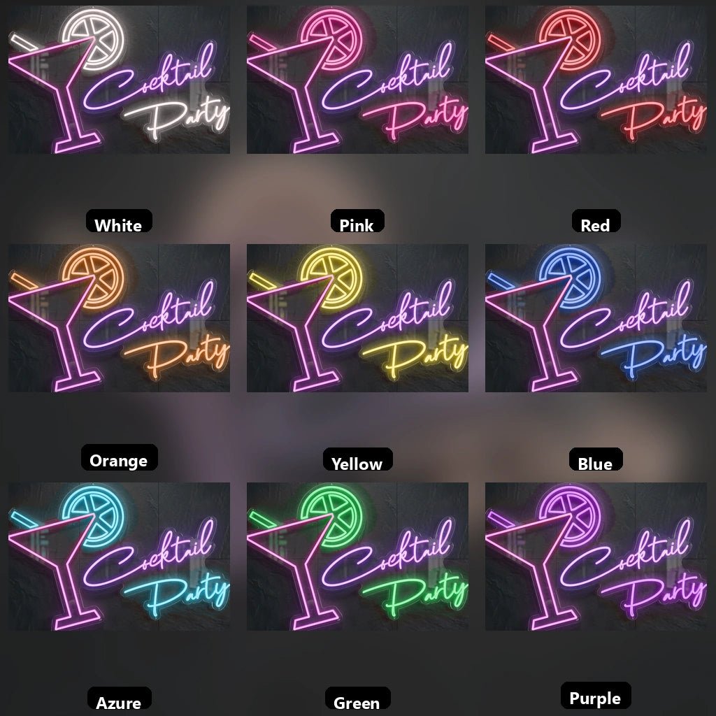 Cocktail Party LED Neon Sign Home Wall Art - Shineneon
