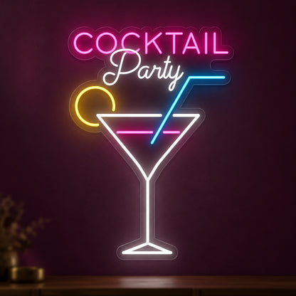 Cocktail Party LED Neon Sign - product hero