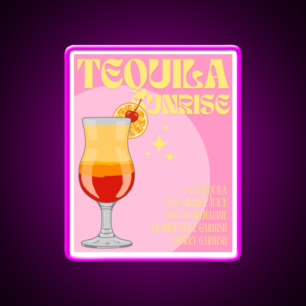 Cocktail Poster Cocktail Bar Decor Led Neon Sign Rgb Color - Neon sign mounted on wall in room