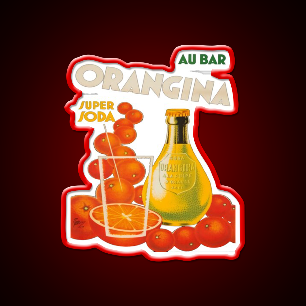 Cocktail Poster Orangina Soda Au Bar Cocktail Bar Decor Led Neon Sign Rgb Color - LED neon sign view 10