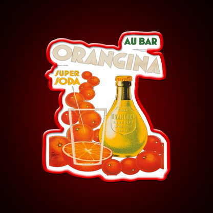 Cocktail Poster Orangina Soda Au Bar Cocktail Bar Decor Led Neon Sign Rgb Color - LED neon sign view 10