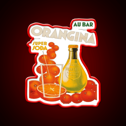 Cocktail Poster Orangina Soda Au Bar Cocktail Bar Decor Led Neon Sign Rgb Color - Shineneon