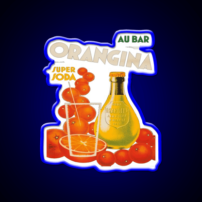 Cocktail Poster Orangina Soda Au Bar Cocktail Bar Decor Led Neon Sign Rgb Color - Shineneon
