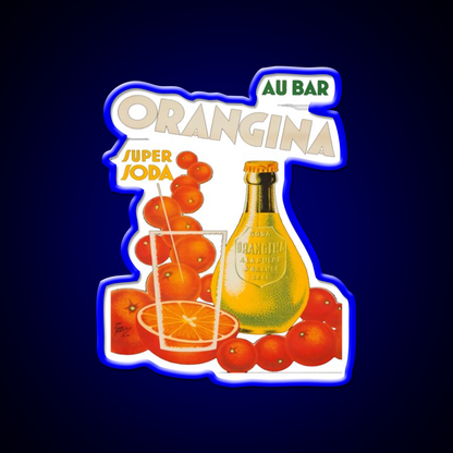 Cocktail Poster Orangina Super Soda Au Bar Man Cave Bar Led Neon Sign Rgb Color